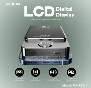 Moxom 10,000mah Wireless Magnetic Wired Power Bank