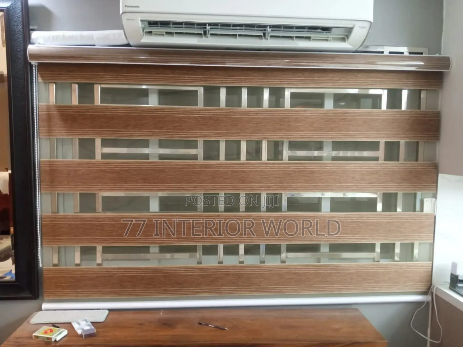 Mahogany Zebra Window Blinds Suitable for Home and Office Use