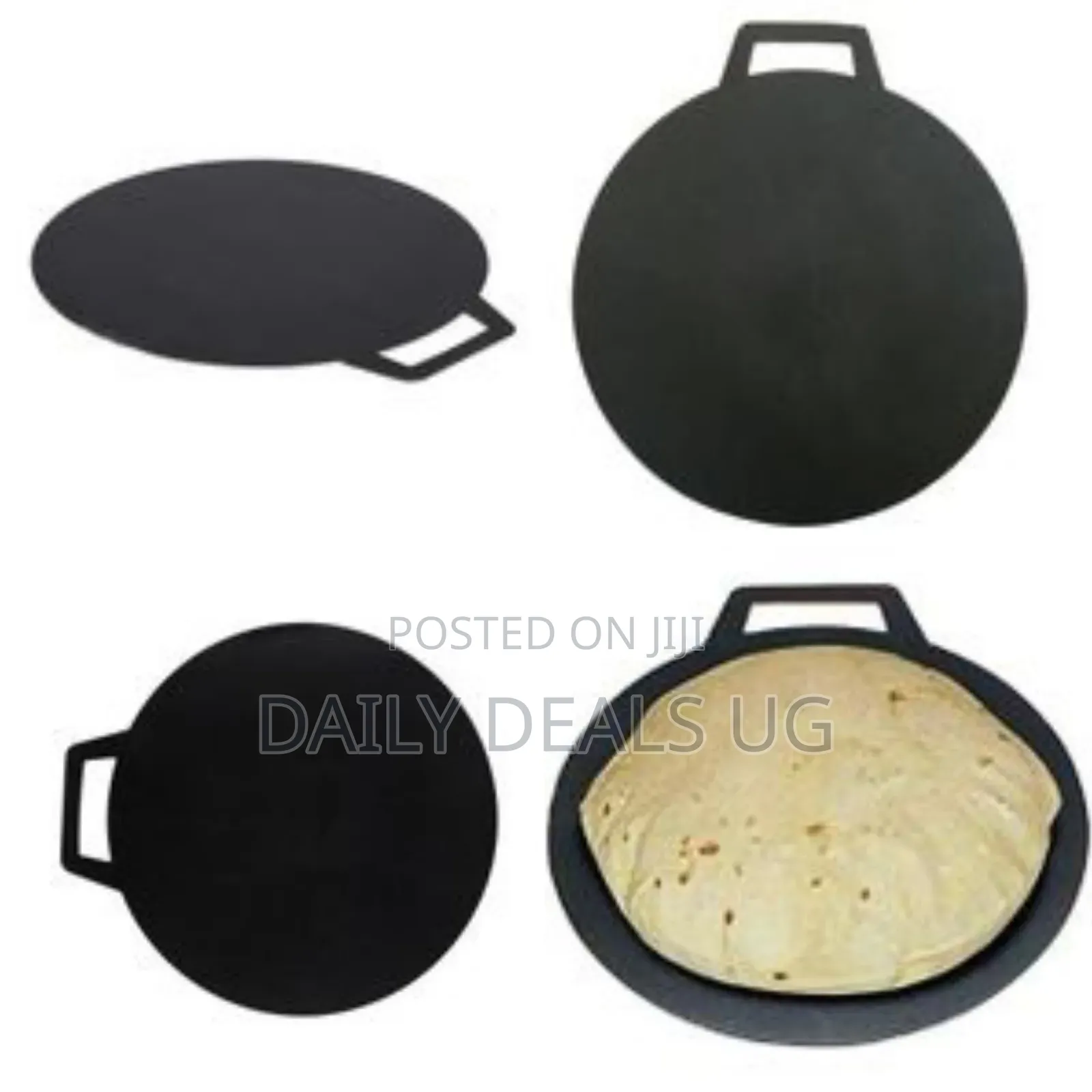 50cm Commercial Aluminium Cast Iron Non-Stick Flat Tawa Marble Coating
