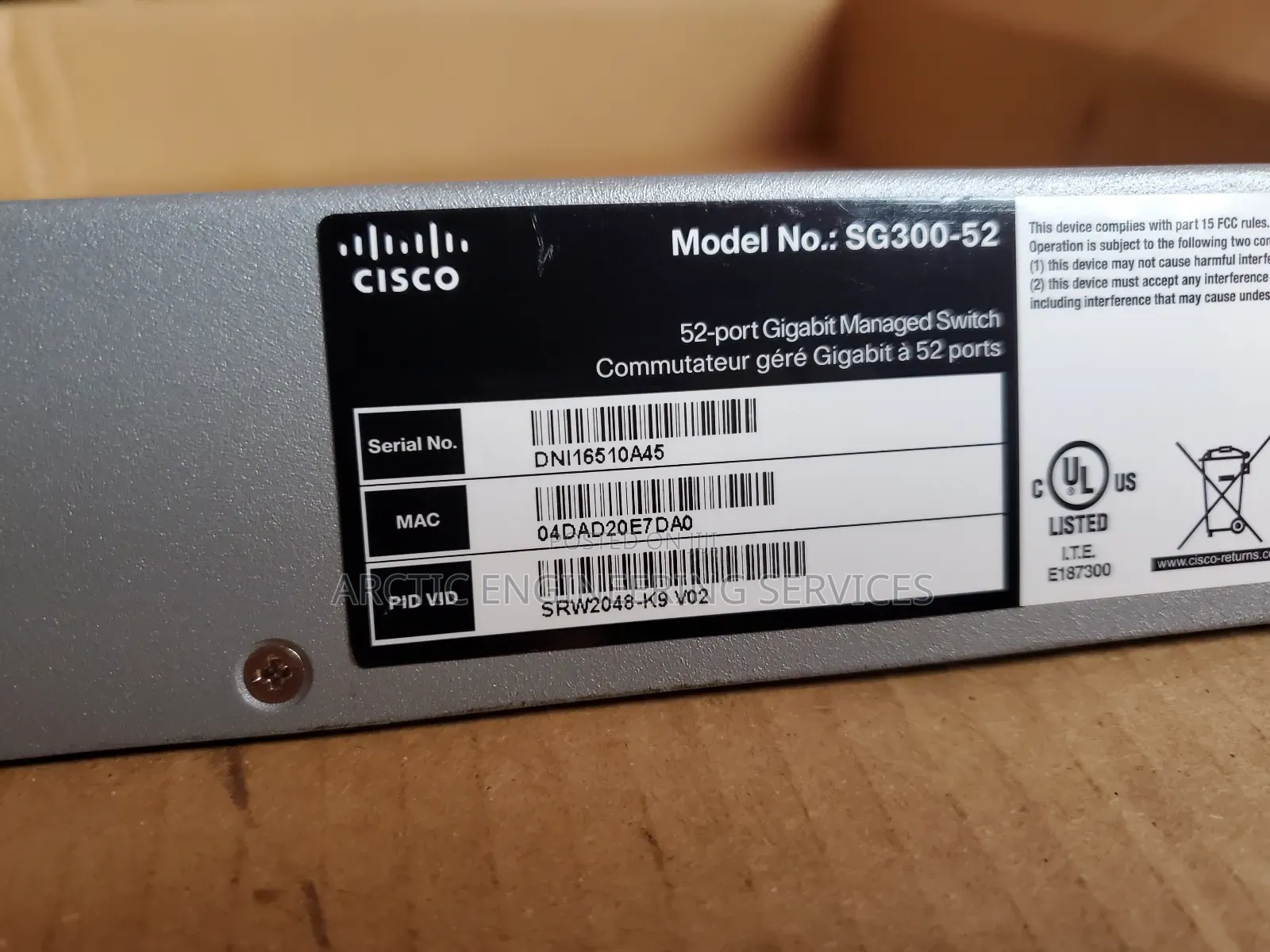 Cisco Sg300-52 Gigabit Managed Switch