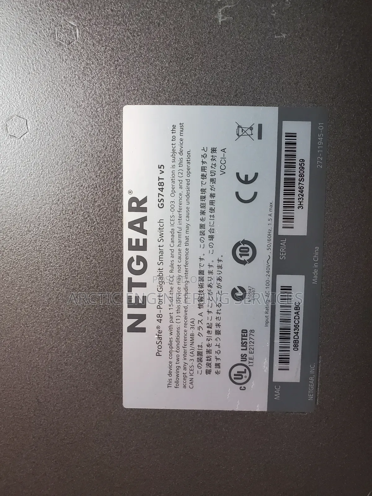Prosafe Netgear Gs748t V5 Managed Gigabit Smart Switch