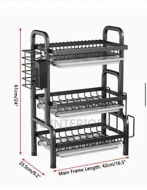 3 Tier Dish Drying Rack,Space Saving Stainless
