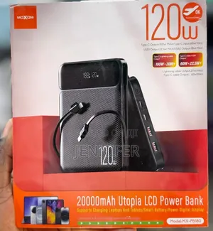 Moxom 120w 20,000mah LCD Power Bank