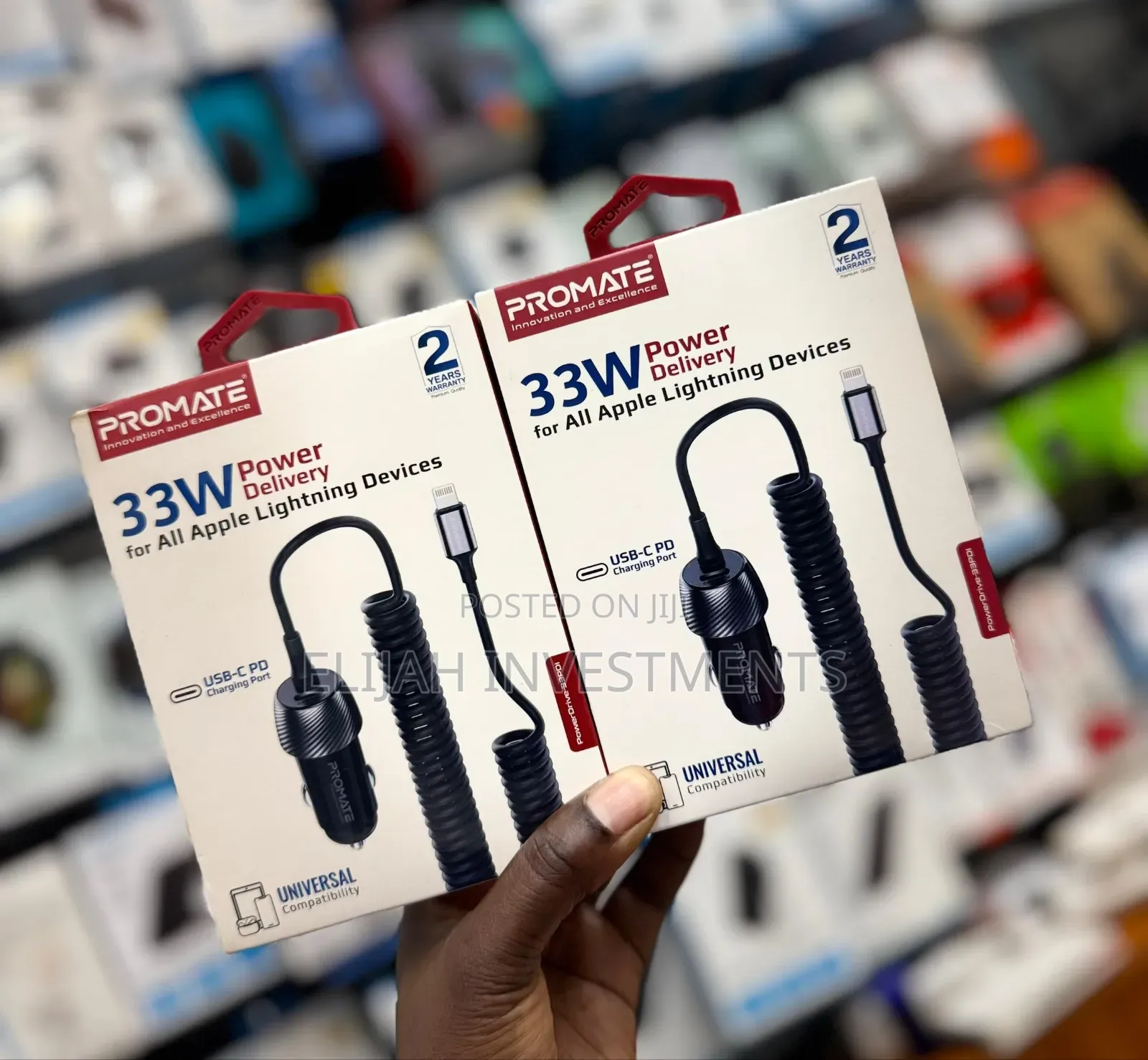 Promate Car Charger for Apple Lightning Devices