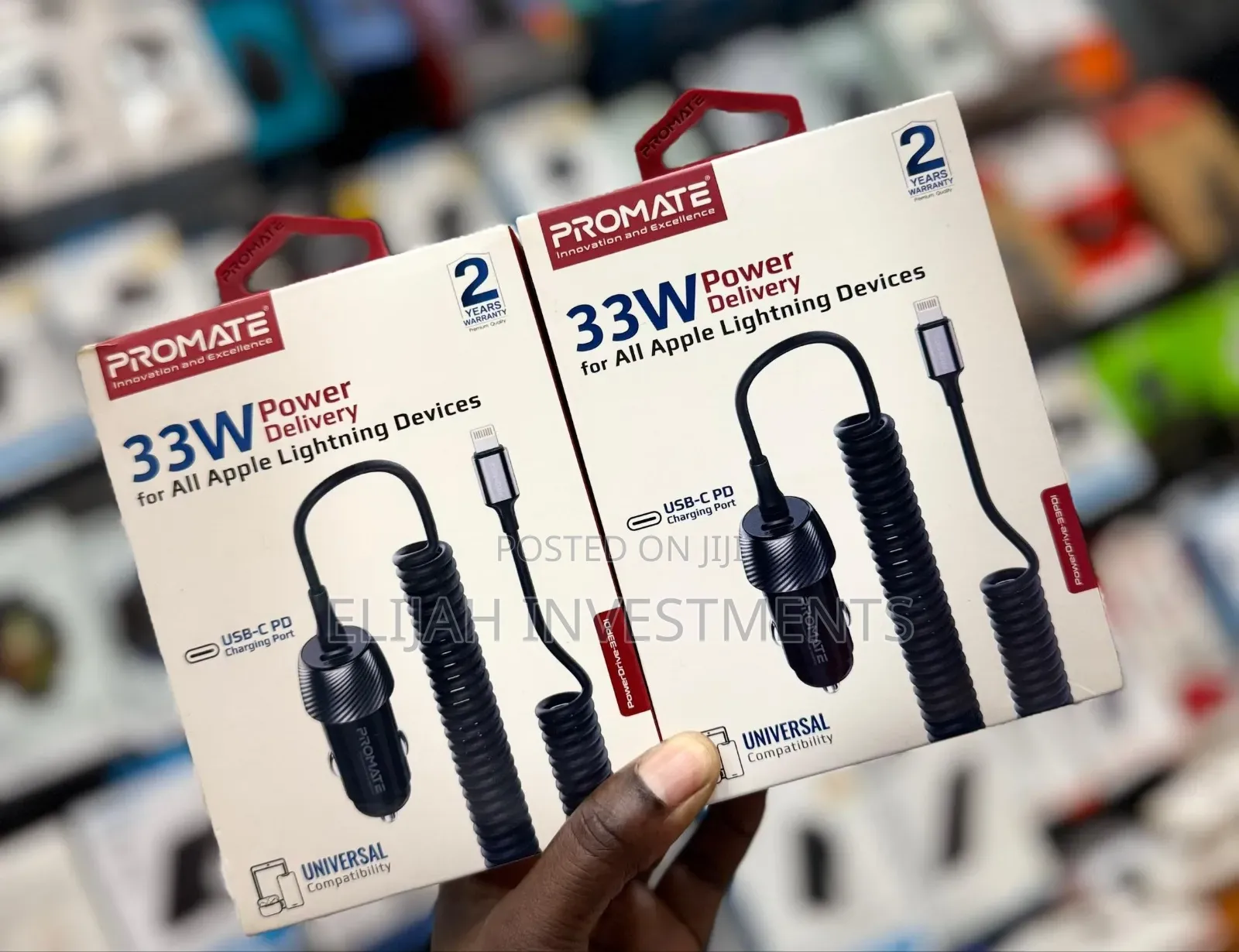 Promate Car Charger for Apple Lightning Devices
