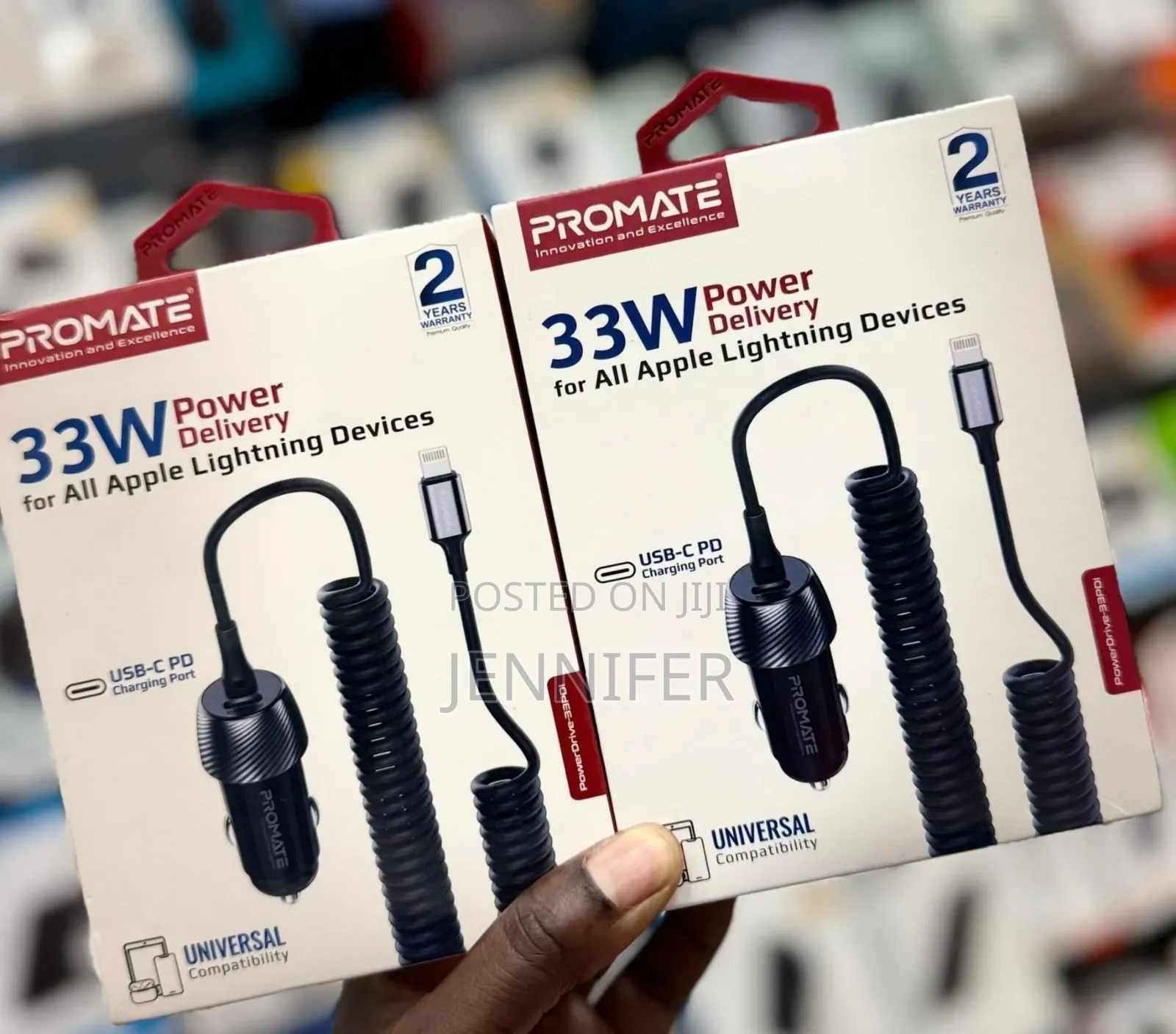 Promate Car Charger for Apple Lightning Devices