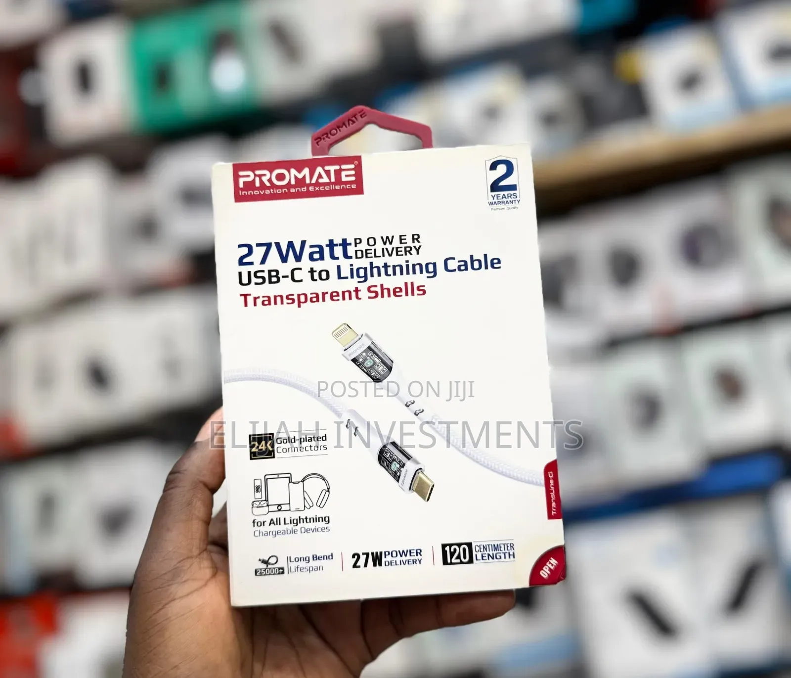 Promate 27w Power Delivery Usb-C to Lightning Cable