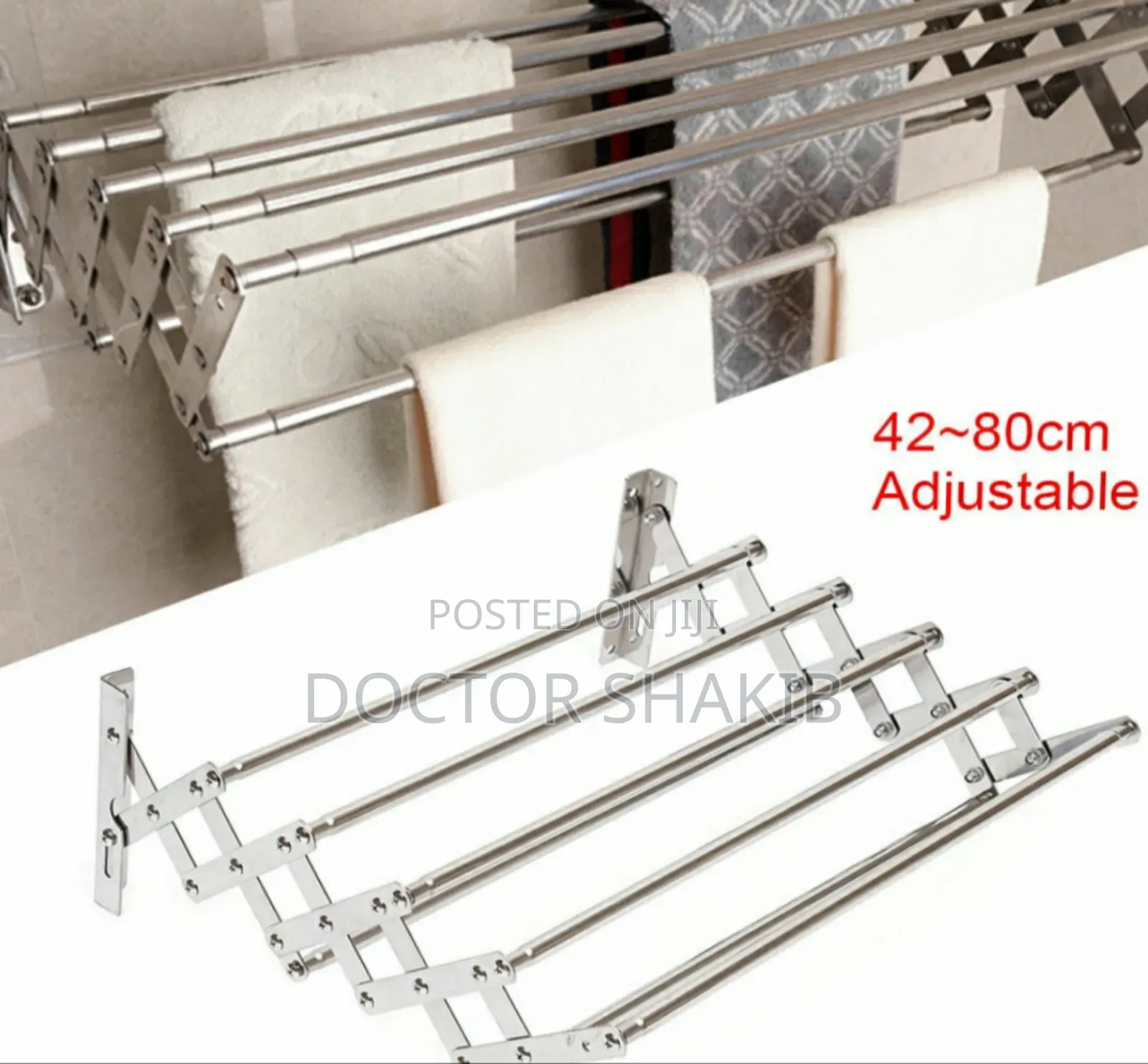 Quality Telescopic Wall Mounted Towel and Clothes Organisers