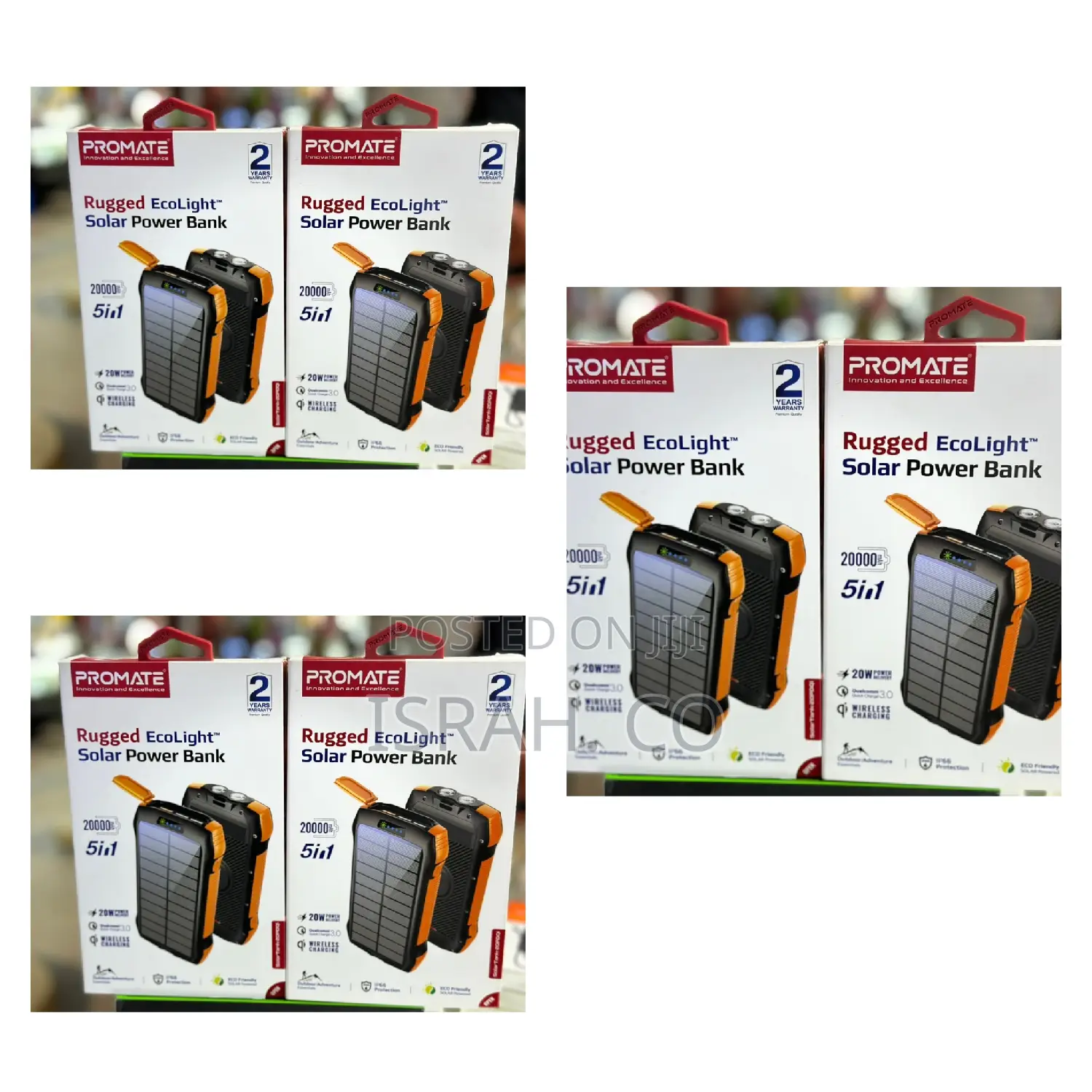 Promate 20000mah Rugged Ecolightm Solar