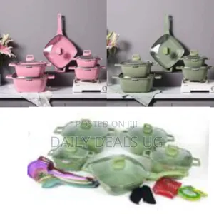 10pcs Square Casserole Non Stick Soup Cooking Pots Marble Fry Pan