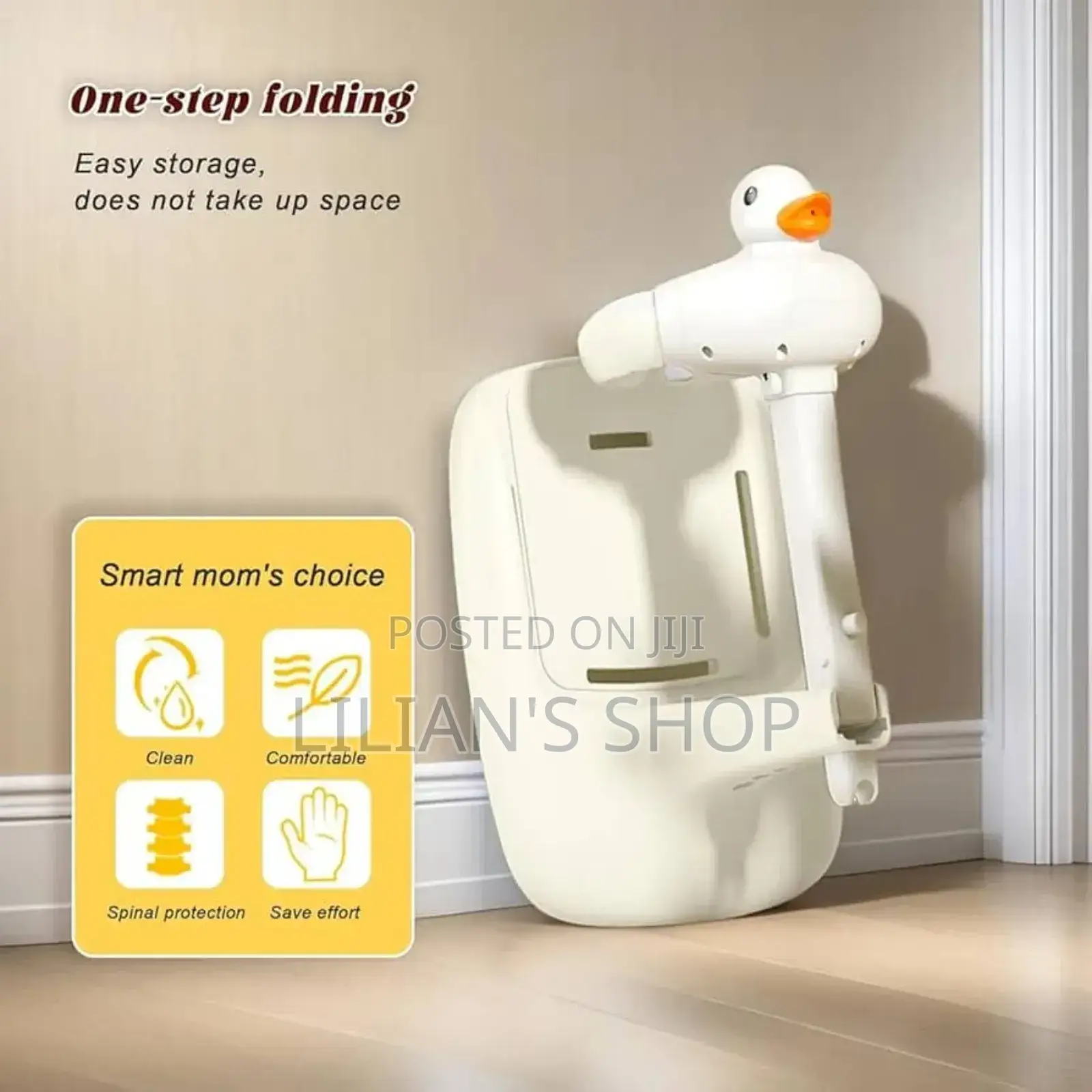 Adjustable Height Baby Shower Stand With Anti-Slip Base