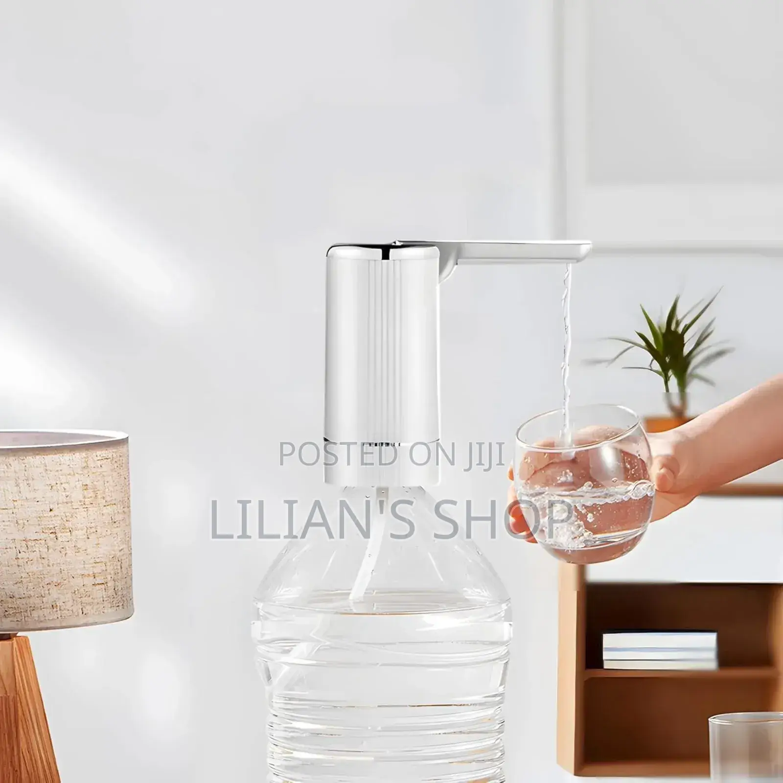 Automatic Water Dispenser Pump Black White.