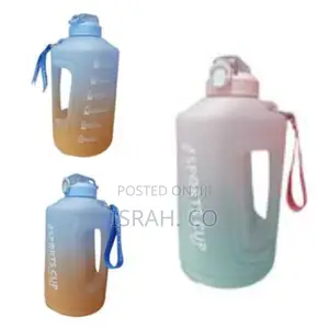 2.3l Time Marked Fitness Jug Outdoor Frosted Water Bottle
