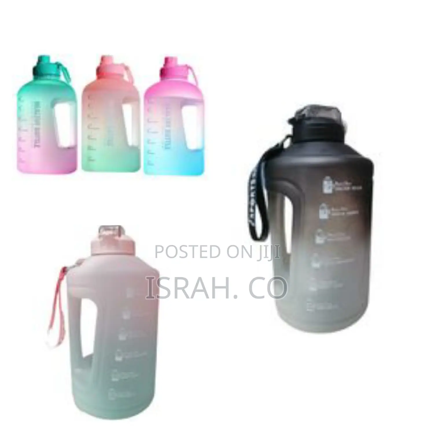 2.3l Time Marked Fitness Jug Outdoor Frosted Water Bottle