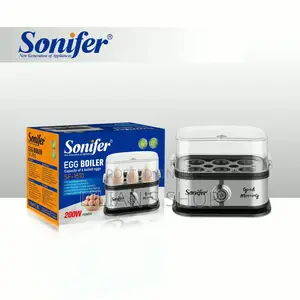 Sonifer Sf-1510 Mini Electric Egg Cooker, a Fast 6-Egg Steamer Boiler