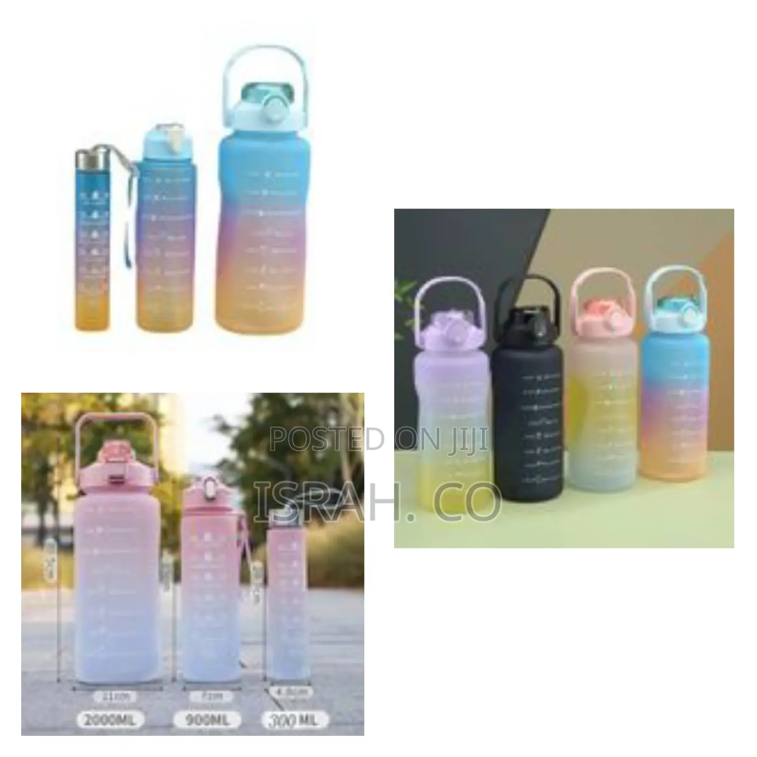 3pcs/Set Large Capacity Sports Water Bottle