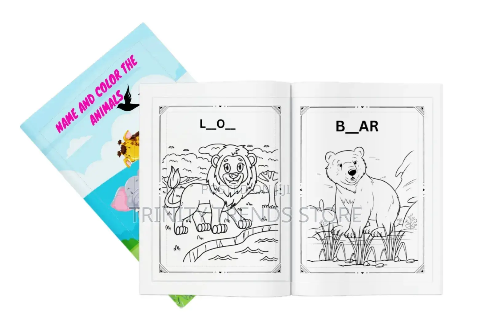 Name And Color Animals Coloring Book