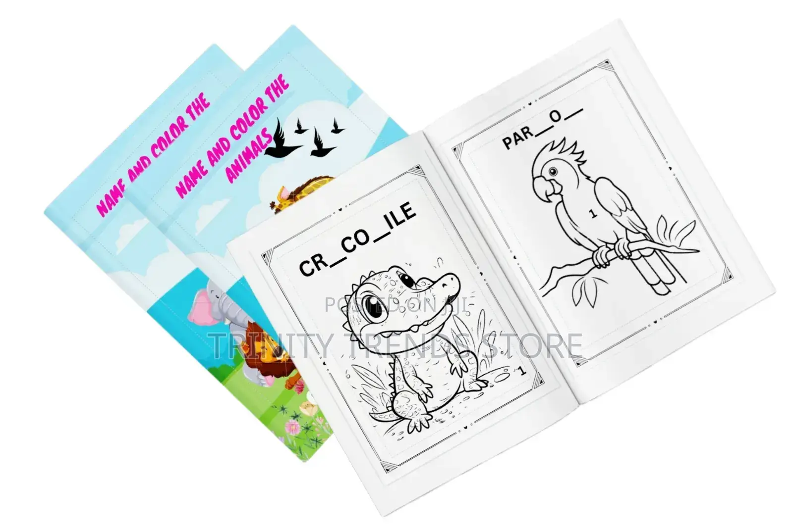 Name And Color Animals Coloring Book