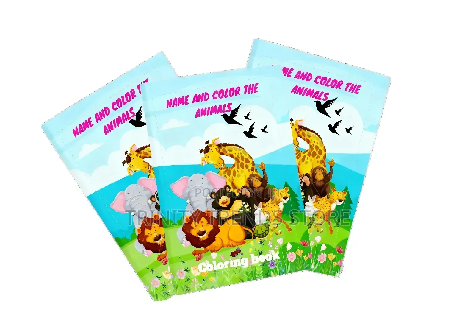Name And Color Animals Coloring Book