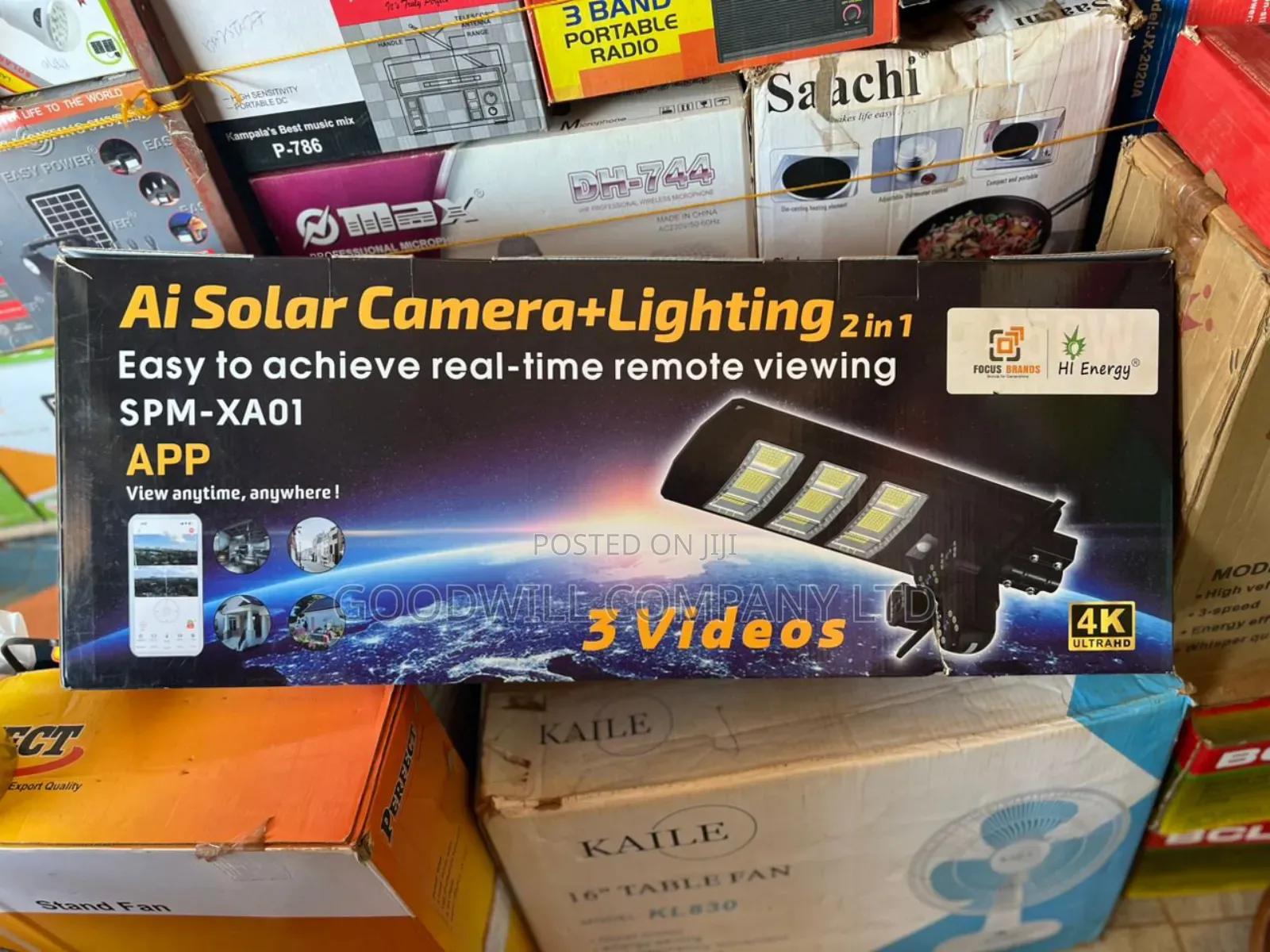 Solar Street Light With 3 Video Camera