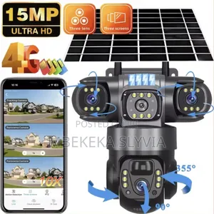 Solar Power Camera V380pro 3 Lens