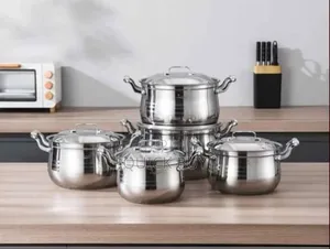 10 Pc 16,18, 20,22,24cm Stainless Steel Saucepans Cooking Pots