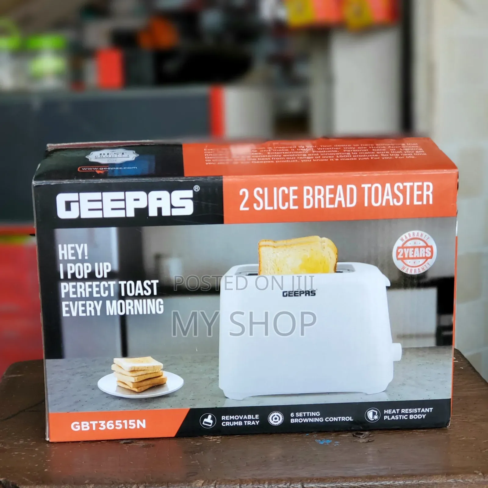Geepas 2slice Breadtoaster
