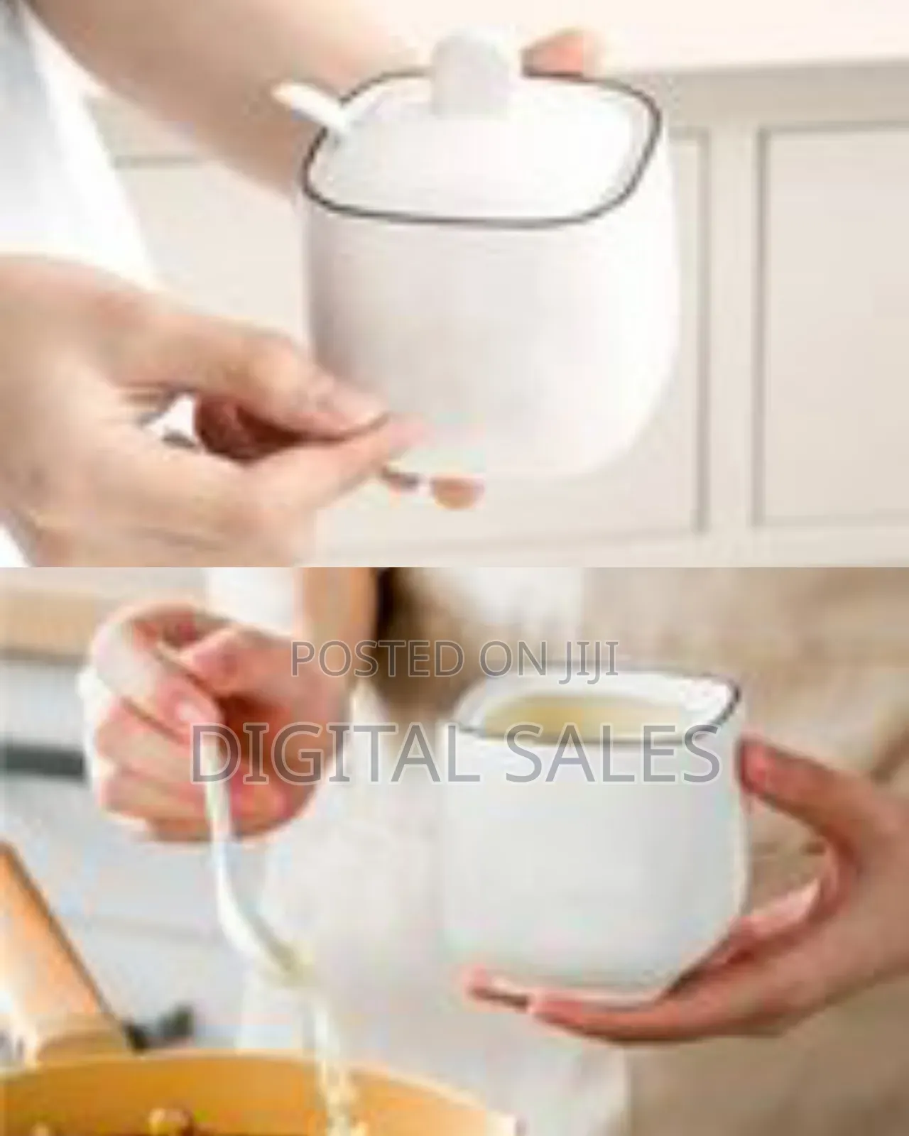 1 Piece of Ceramic Spice Jar Seasoning Box- Includes Lids, Spoons,