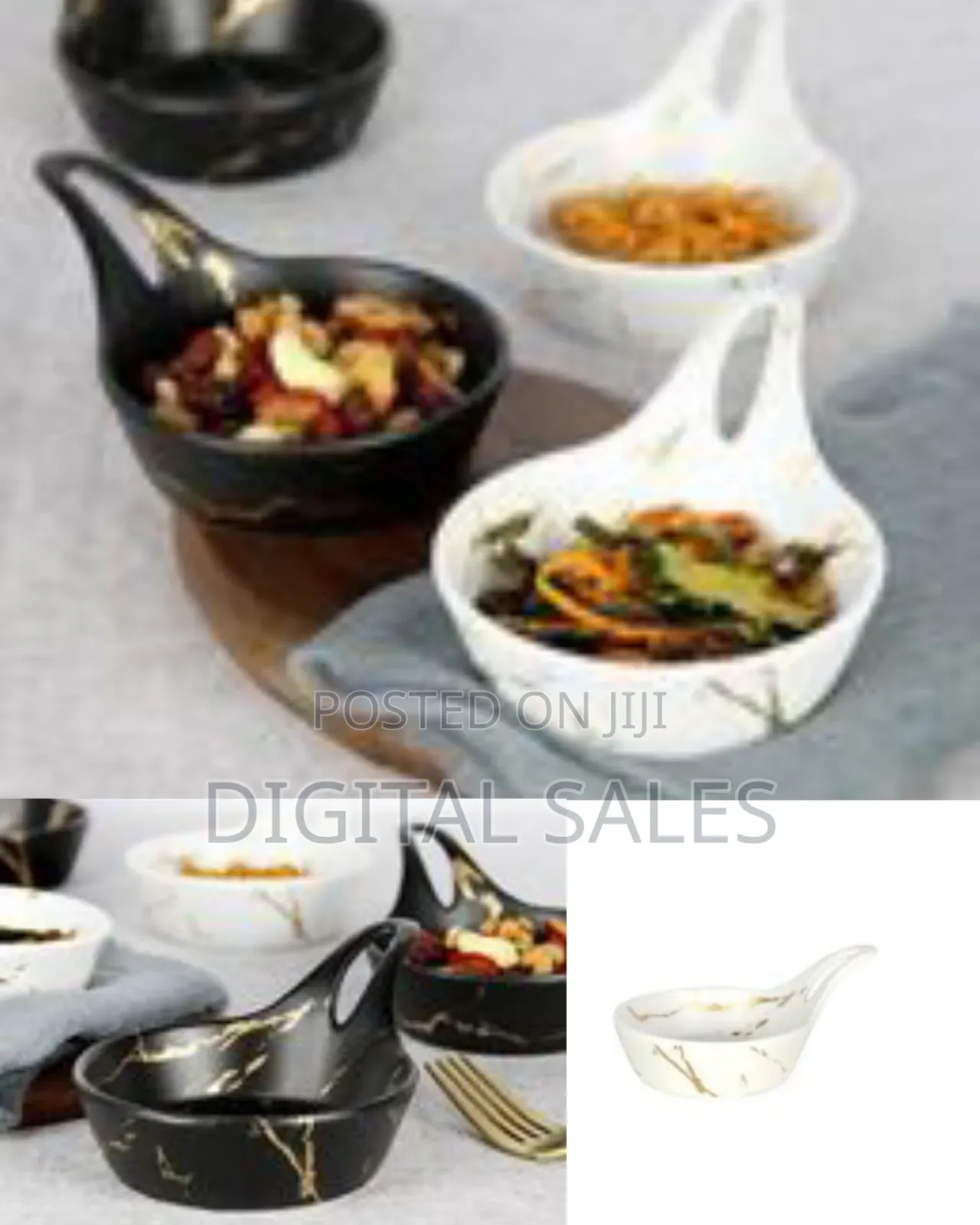 6 Piece of Ceramic Plate Small Round Dessert Salad Fruit Snack Bowl