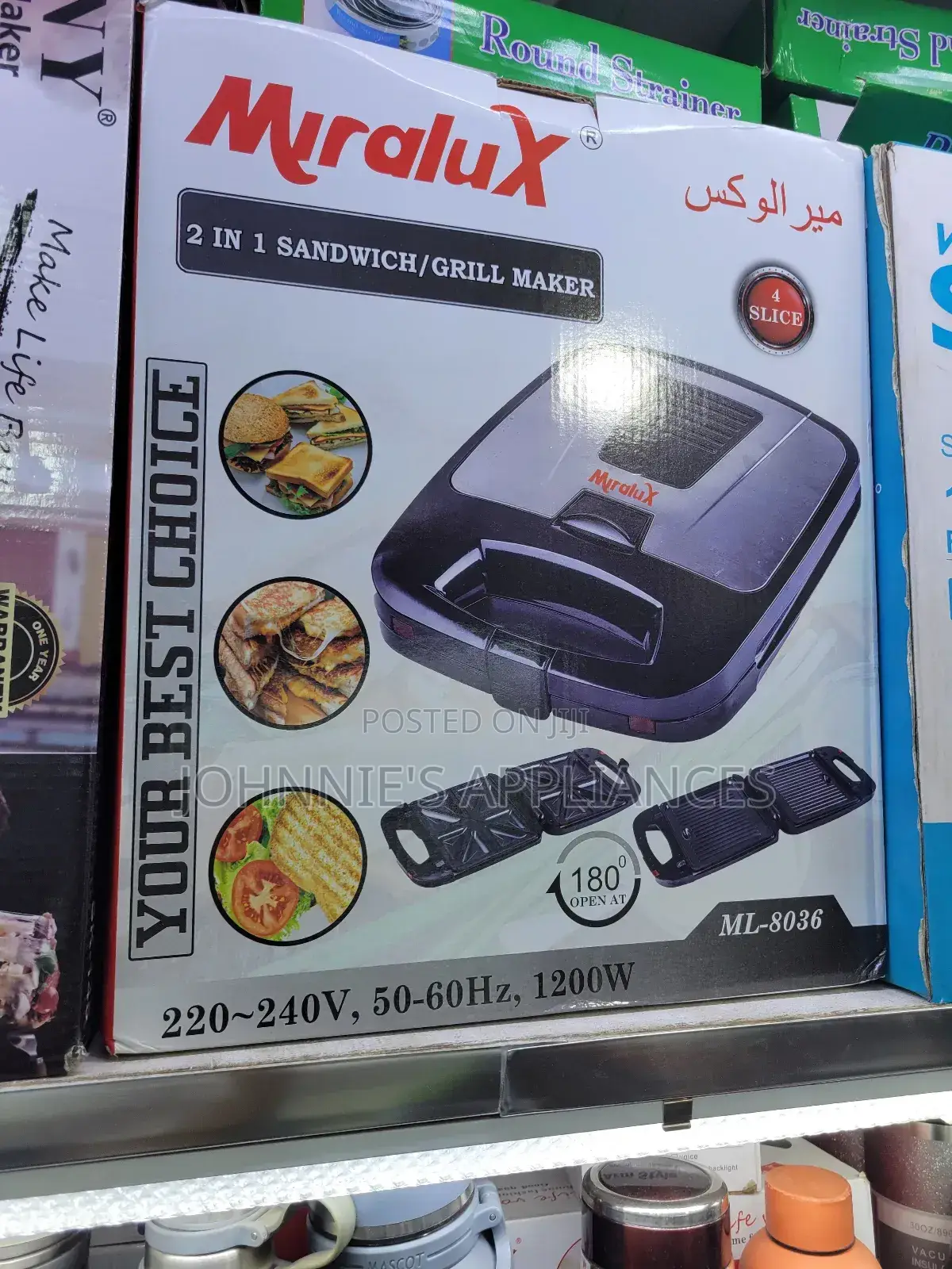2in1 Miralux Sandwich and Grill Maker Machine