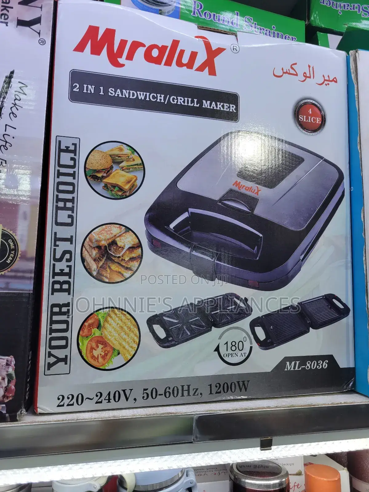2in1 Miralux Sandwich and Grill Maker Machine