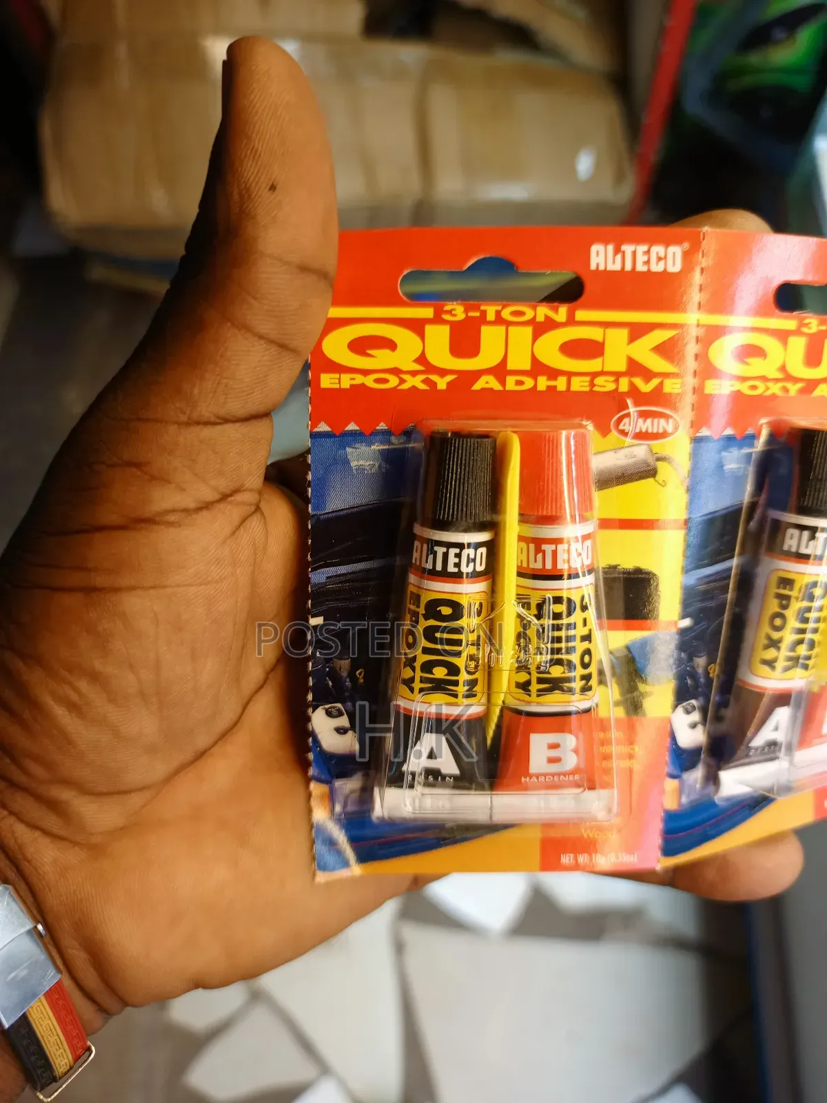 Alteco 3-Ton Quick Epoxy Adhesive.
