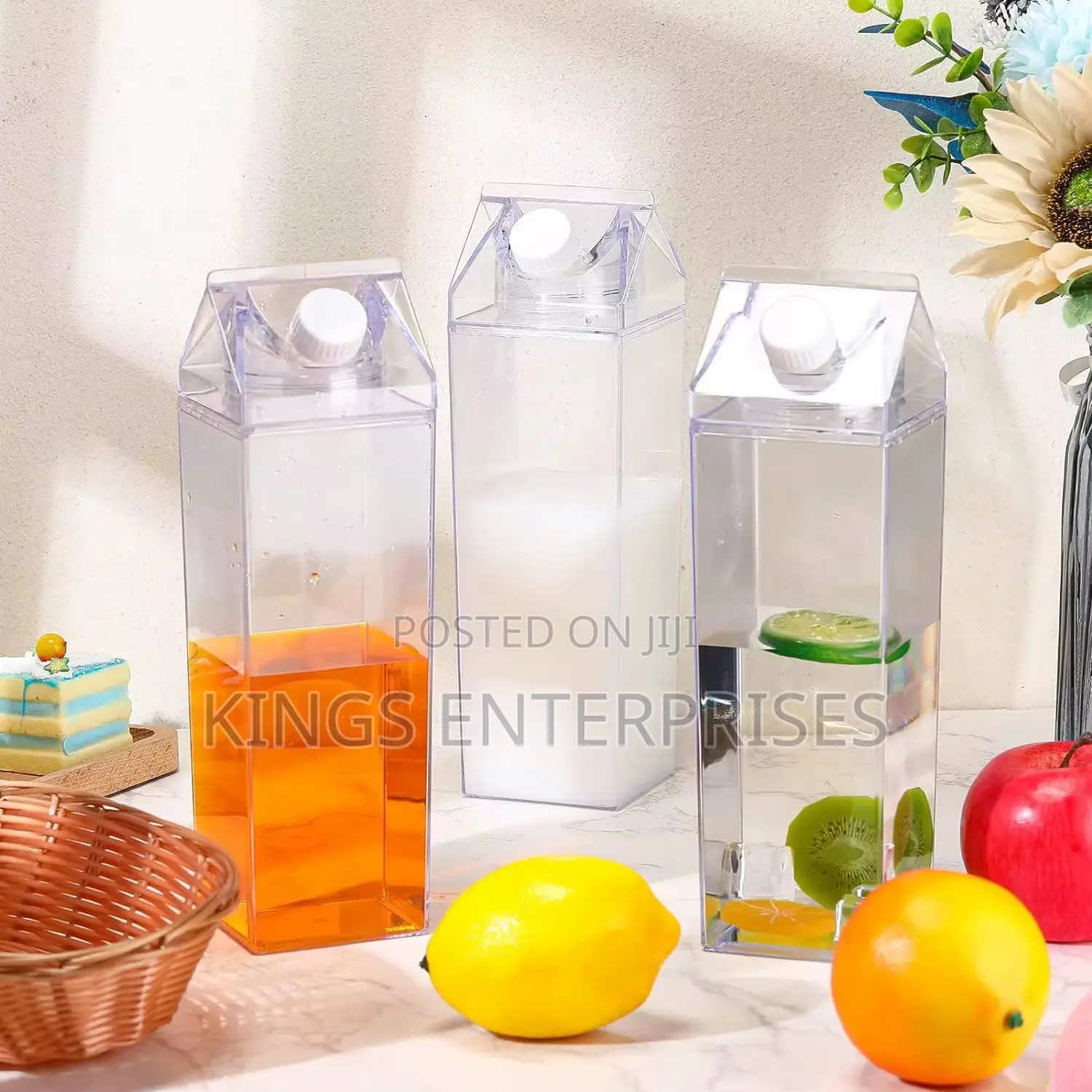 Portable Juice or Milk Bottles (Pair)