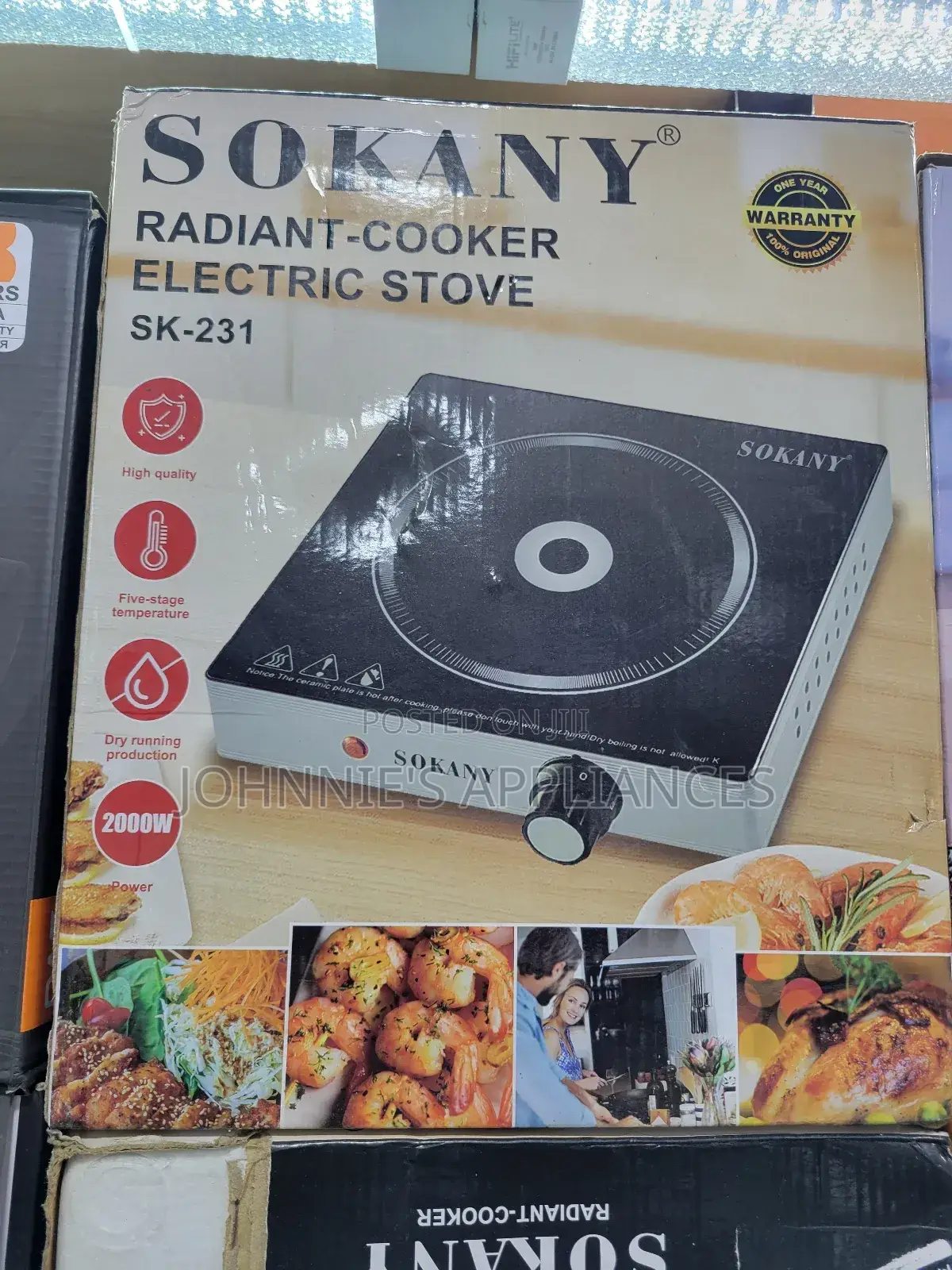 Sokany Radiant Electric Cooker Stove 2000watts