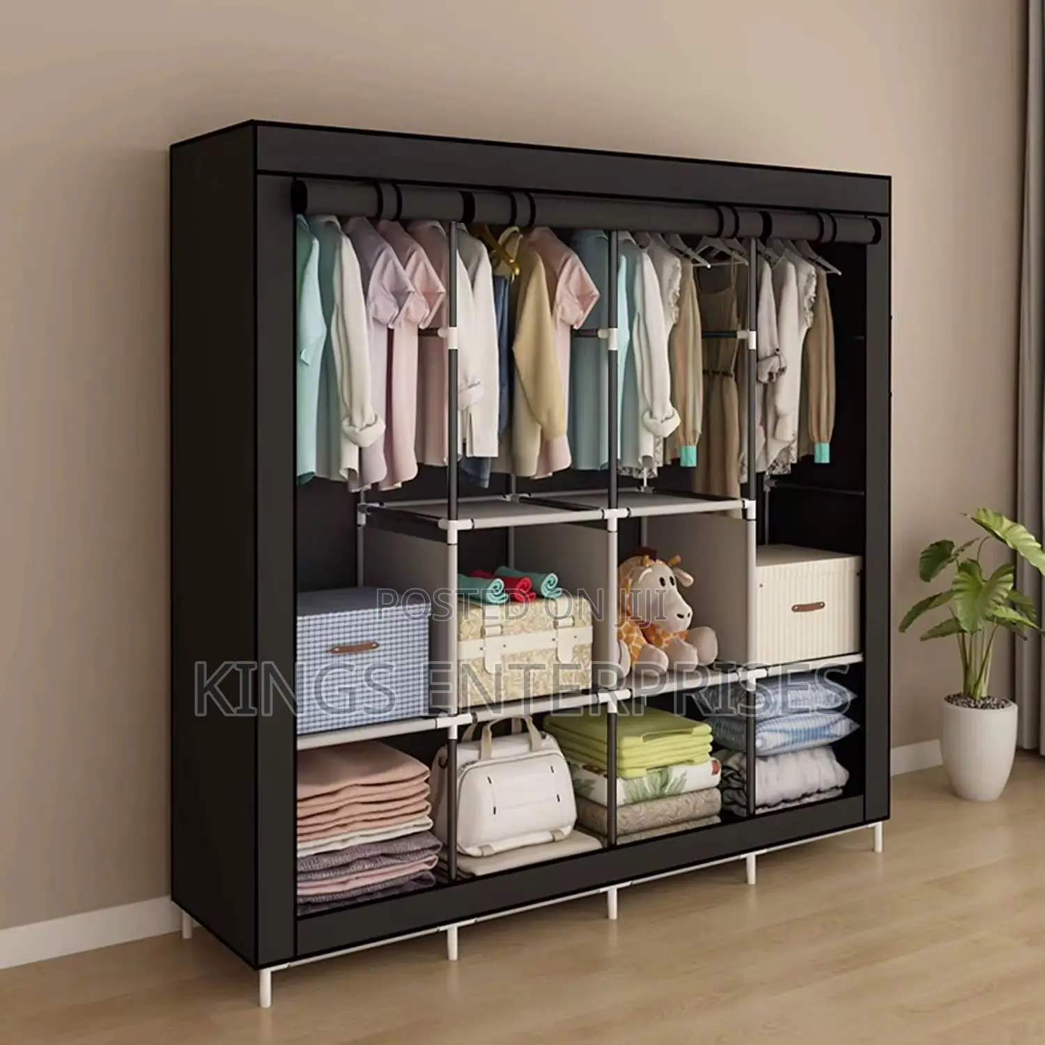 4-Column Portable Wardrobe