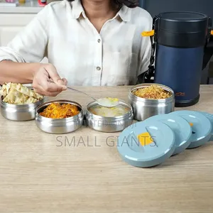 Home Puff Double Wall Lunch Box With Insulated Bag