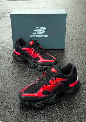 Classic New Balance 9060 Black Red Gradient Sneakers in Stock