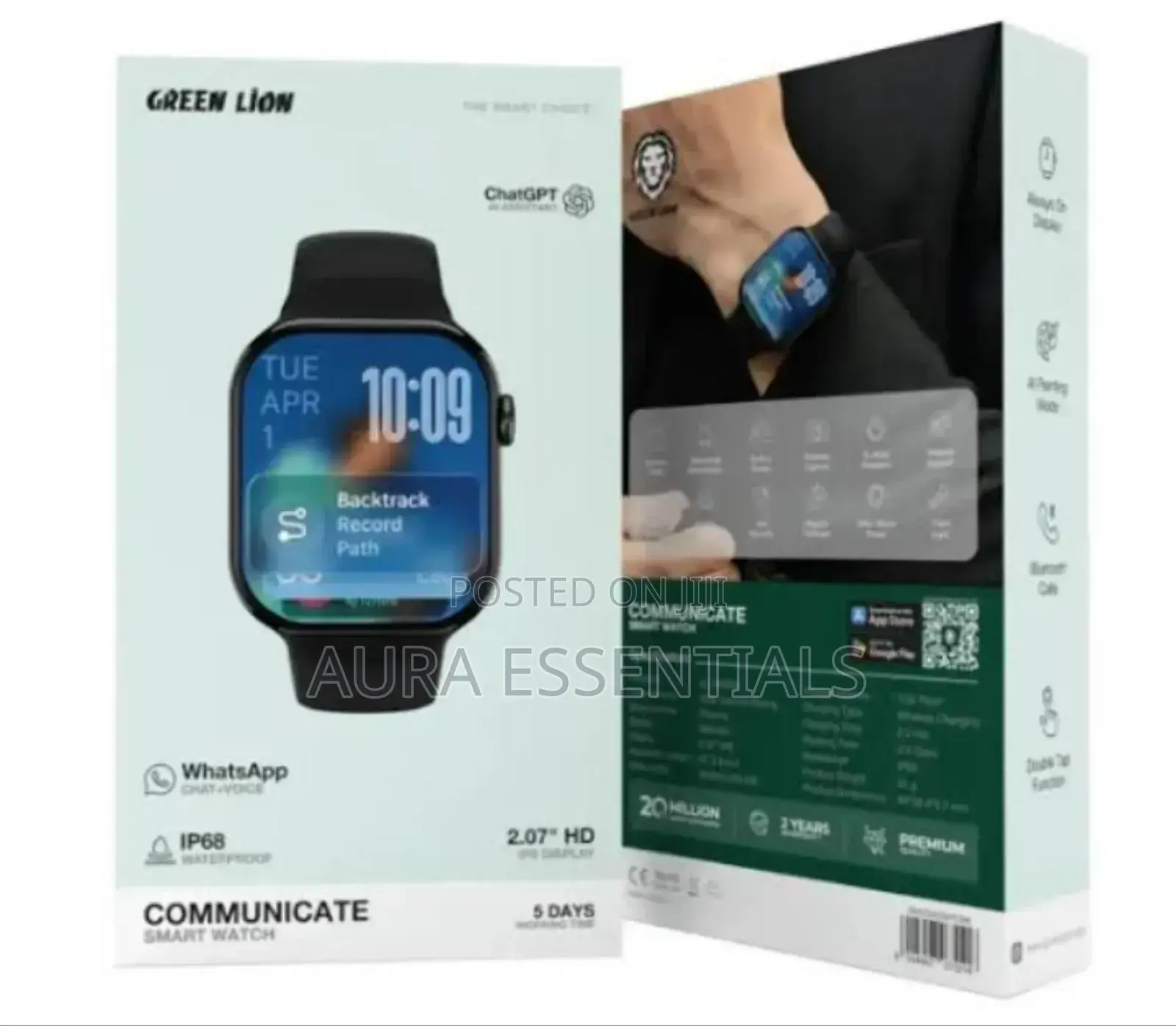 Green Lion Communicate Smart Watch With Whatsapp Chat & Voice