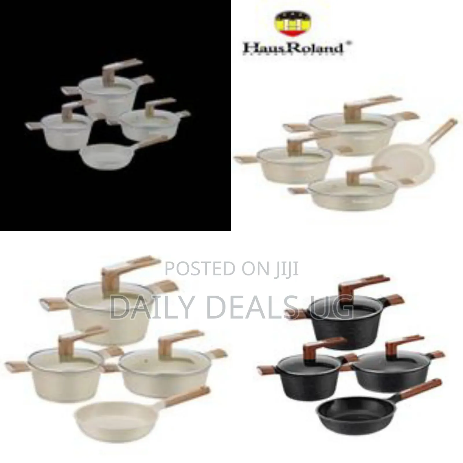 7pcs of Die Casting Granite Non-Stick Saucepans Aluminum Cooking Pots