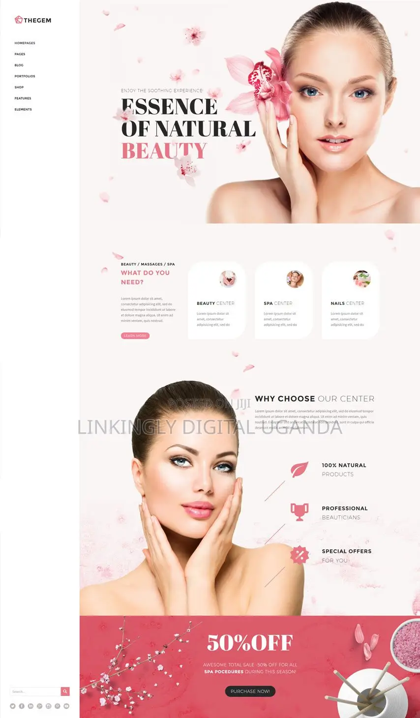 Top Website Designer in Kampala for Salons Shops; Free Seo Hosting
