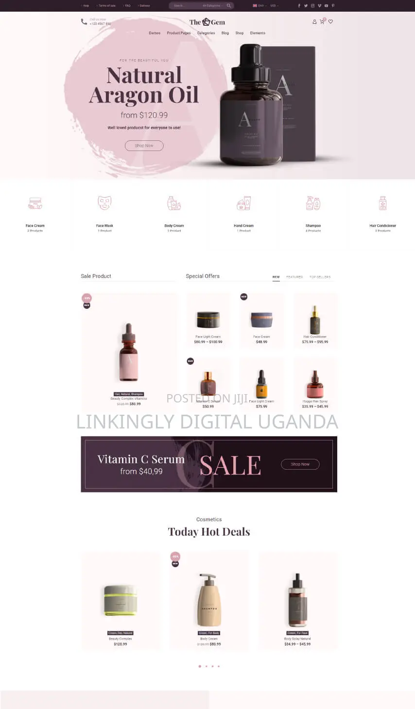 Top Website Designer in Kampala for Salons Shops; Free Seo Hosting