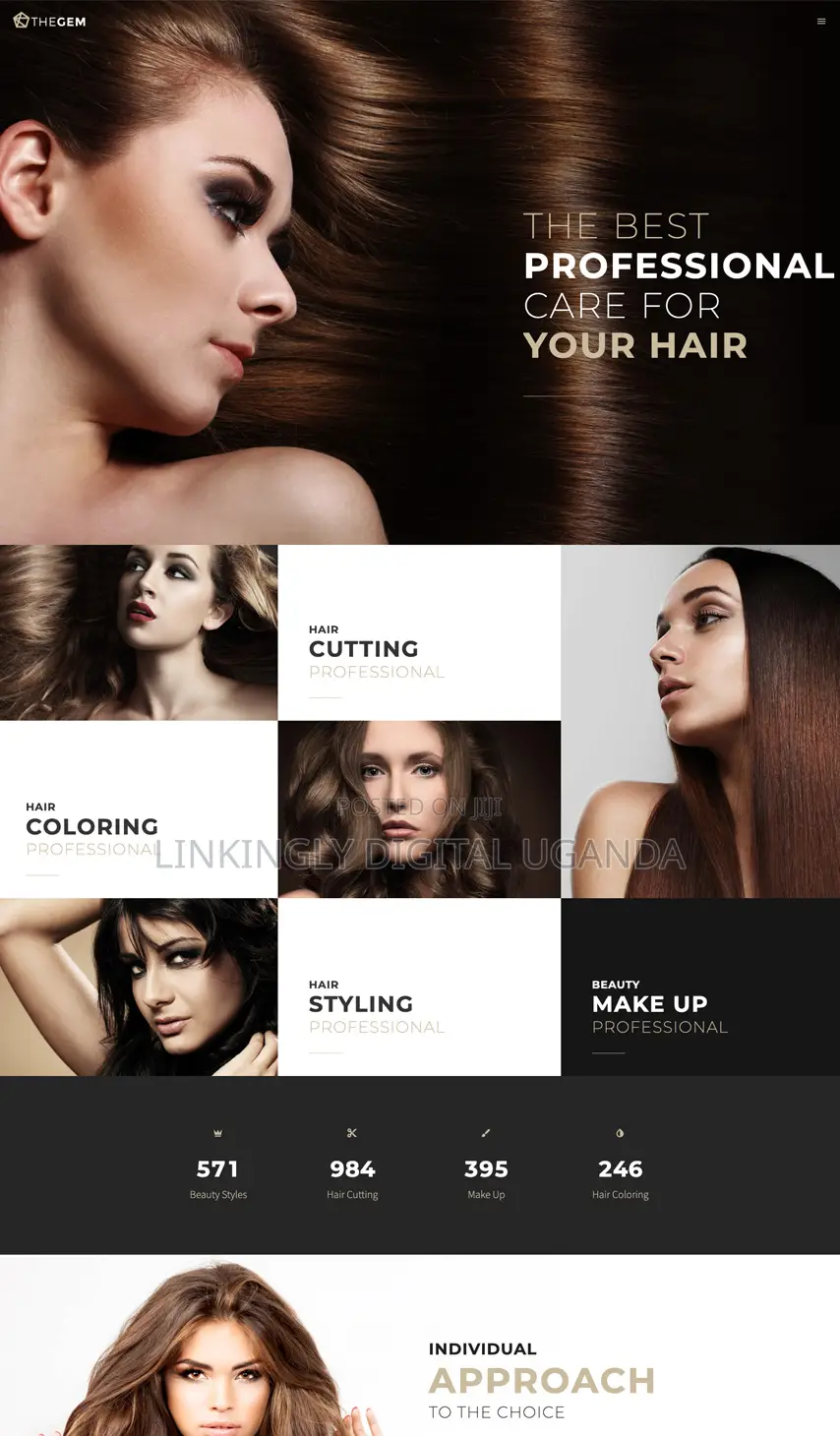 Top Website Designer in Kampala for Salons Shops; Free Seo Hosting