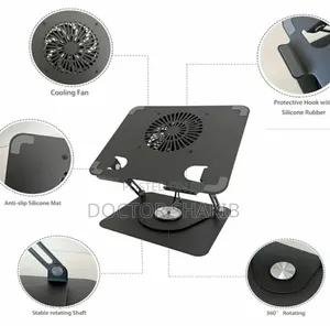 Strong 360° Rotating Laptop Stand With Fan