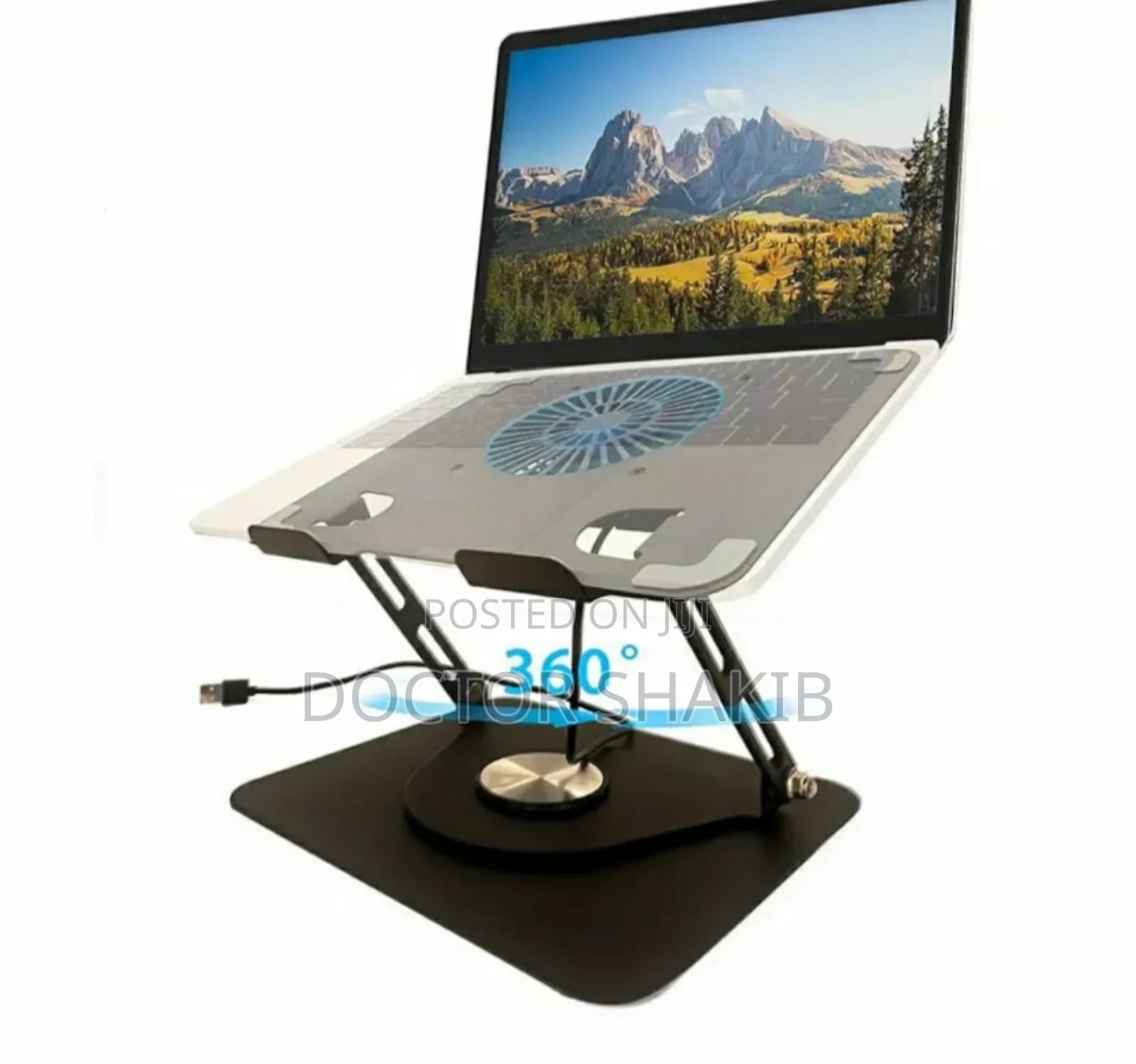 Strong 360° Rotating Laptop Stand With Fan