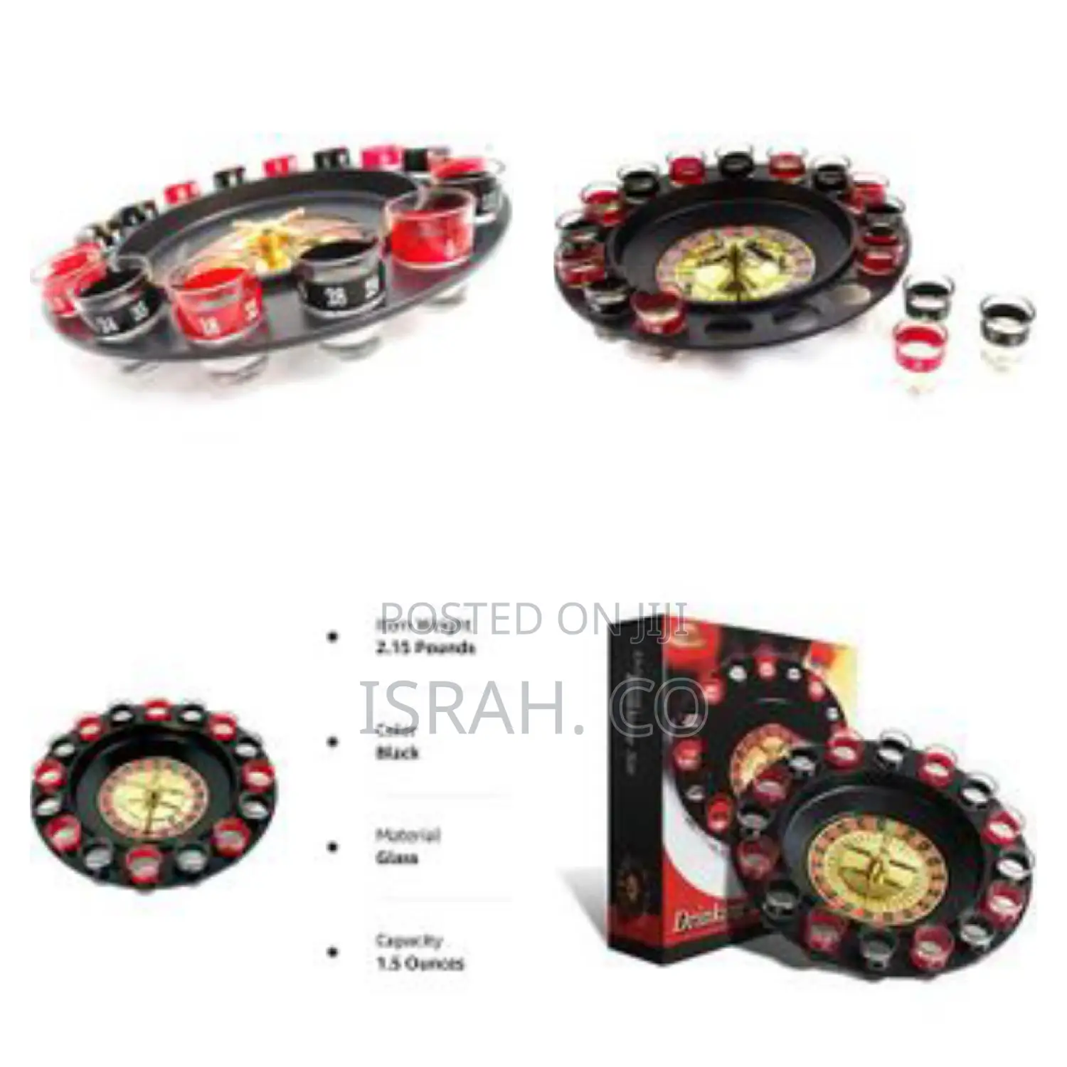 Shot Glass Roulette Drinking Game Set (2balls 16glasses)