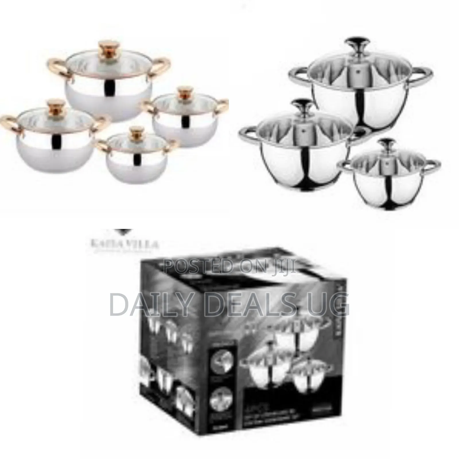 Kaisa Villa 6 Pieces of Stainless Steel Saucepans Cookware Induction
