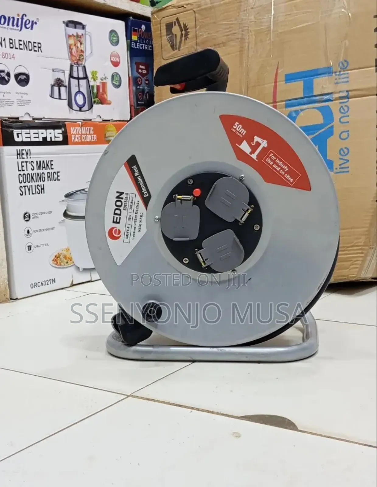 Edon 50m Heavy Duty Extension | 302.5mm Cable | 3120w Commercial Use