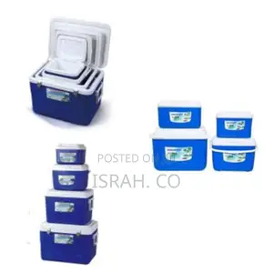 Set of 5l 13l 27l 45l Plastic Cooler Box,
