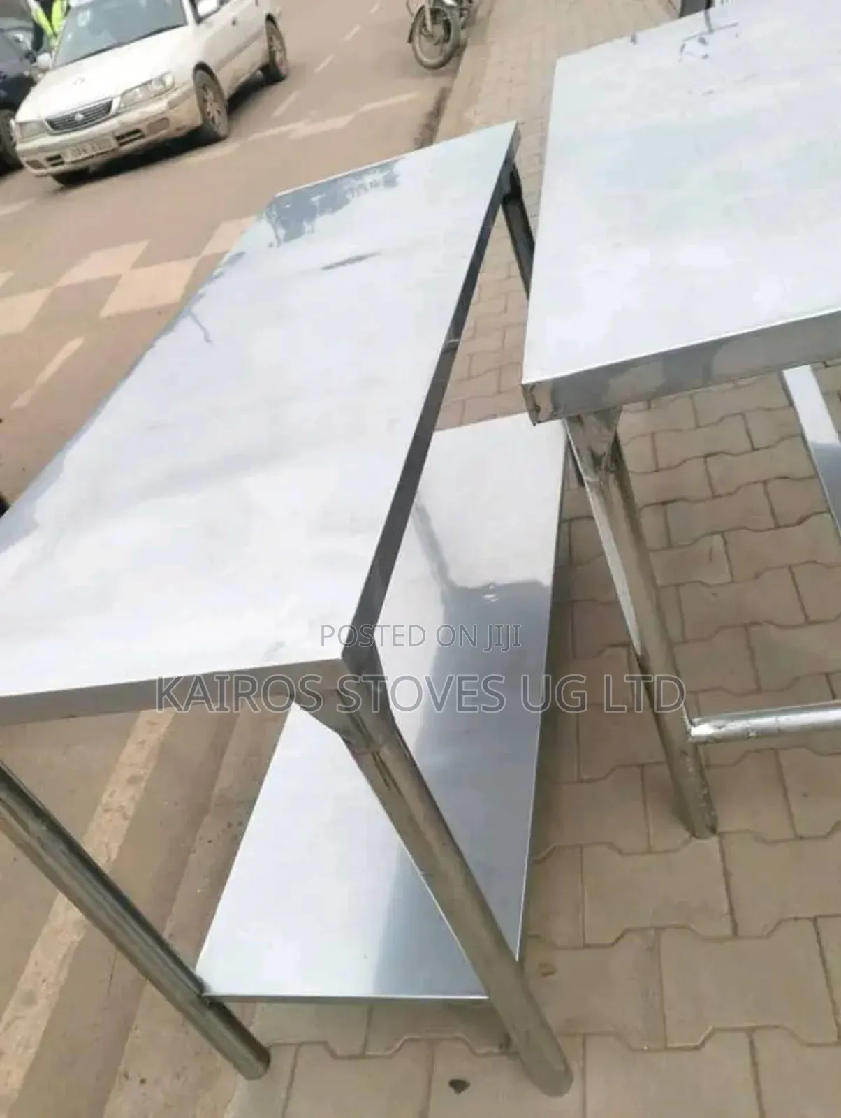 Stainless Steel Table With Lower Shelf
