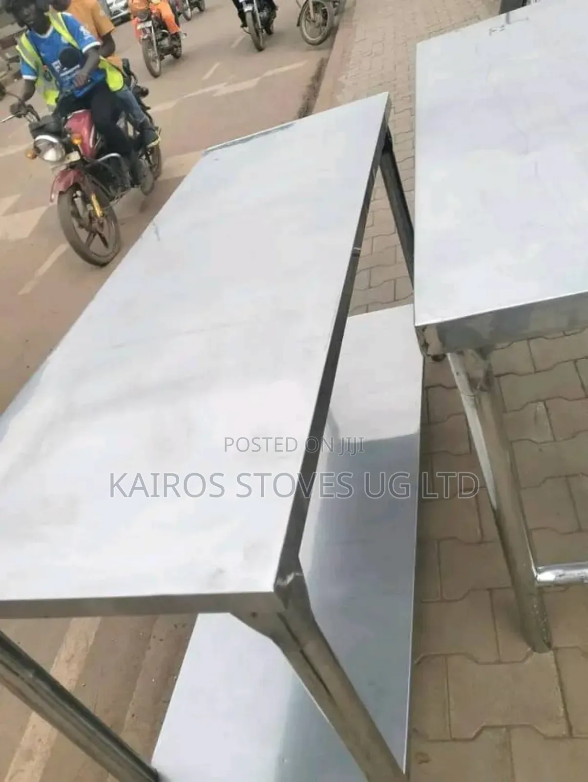 Stainless Steel Table With Lower Shelf